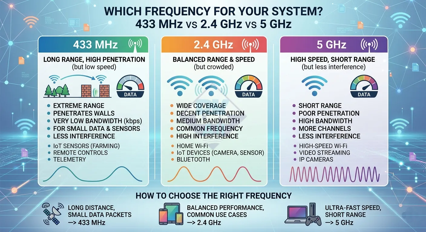 433mhz vs 2 4ghz vs 5ghz