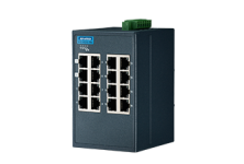 EKI-5526I-MB:  16FE Managed Ethernet Switch support Modbus/TCP, -40~75℃