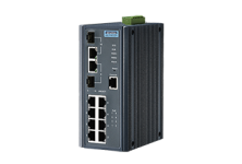 EKI-7710E-2CPI:  8FE PoE and 2G Combo Managed Ethernet Switch, IEEE802.3af/at, 24~48VDC, -40~75℃