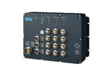 EKI-9512DP-HV: EN50155 IP67 M12 12FE Managed Ethernet Switch with 8 PoE ports, 72~110VDC