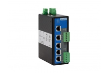 IES615-1F-2DI(3IN1):  Switch công nghiệp hỗ trợ 4 cổng Ethernet tốc độ  10/100Base-T(X), 2 cổng 3IN1 Serial và 1 cổng Quang tốc độ 100Base-FX