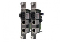 RMC-121FB-MM-SC:  Industrial Rack mount card type Ethernet to fiber media converter