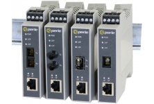 SRS-1110-G:  DIN Rail Media Converters Industrial Rate Converting Copper to Gigabit Fiber Converter