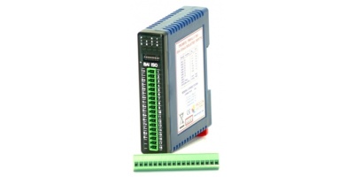 PM8AIV ISO: Module 8 AI tín hiệu điện áp 0-10V cách ly, có hỗ trợ Modbus RTU và cổng RS485.