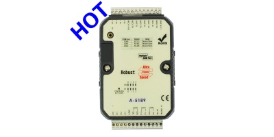 A-5189: Module điều khiển PLC 4DI/4AI/4DO, hỗ trợ RS232, RS485, USB.