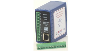 MMTCP8AI/V ISO: Module ngõ vào Analog dạng điện áp 8 kênh cách ly, hỗ trợ Modbus TCP và cổng Ethernet