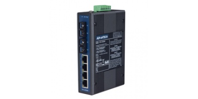 EKI-2526M:   4FE+2FE SC Multi-mode Unmanaged Ethernet Switch 