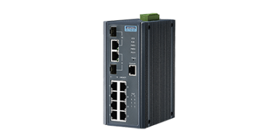 EKI-7710E-2CPI:  8FE PoE and 2G Combo Managed Ethernet Switch, IEEE802.3af/at, 24~48VDC, -40~75℃