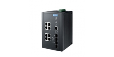 EKI-7712G-4FMPI:   6G PoE + 2G Mega PoE + 4G SFP Port Gigabit Managed Redundant  Industrial  Mega PoE Switch