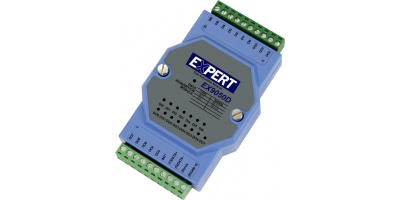 EX9050D: 7 channel digital input, 8 channel open collector output RS485 module with LED