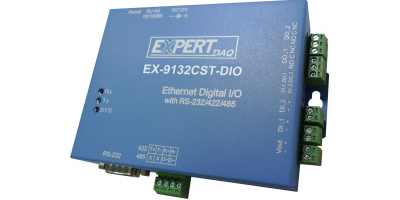 EX9132CST-DIO: Bộ chuyển đổi tín hiệu 01 cổng RS232 và 01 cổng RS485/RS422 sang Ethernet, hỗ trợ 2DI, 2DO