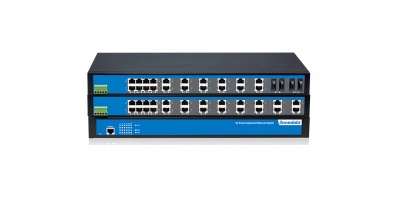 IES1024-16F:  Switch công nghiệp hỗ trợ 16 cổng Quang tốc độ 100Base-F(X) và 8 cổng Ethernet tốc độ 10/100Base-T(X) (RJ45)