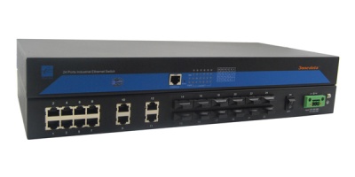 IES1024-12F(MSC2KM): Switch công nghiệp 12 cổng Ethernet + 12 cổng quang Multi-mode, SC, 2Km