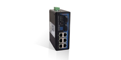  IES608-2F(S): Switch công nghiệp 6 cổng Ethernet + 2 cổng Quang Single-mode + Quản Lý