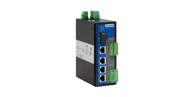 IES615-2DI:  Switch công nghiệp Managed Ethernet Layer 2 với 2 cổng nối tiếp 3IN1 và 5 cổng Ethernet tốc độ 10/100M 