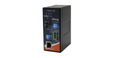 IGPMC-111GP:  Industrial Gigabit PoE Ethernet to fiber media converter 