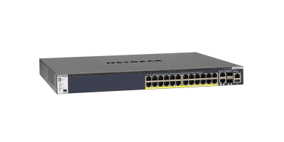 M4300-28G-PoE+: Switch 24x1G PoE+ Stackable Managed  với 2x10GBASE-T và 2xSFP+(1,000W PSU)