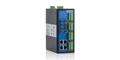 MES600-4T4F-4D: Switch công nghiệp hỗ trợ theo tiêu chuẩn IEC61850 , 4 cổng RS232/485/422 ,4 cổng Ethernet tốc độ 10/100Base-T(X), RJ45 và 4 cổng Quang tốc độ 100Base-F(X)