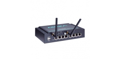 UC-8410A :  Arm-based wireless-enabled wall-mount industrial computer with 8 serial ports, 3 LAN ports, and 4 DI/DO