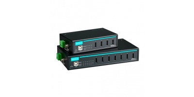 UPort 404/407 Series:  4 and 7-port industrial-grade USB hubs