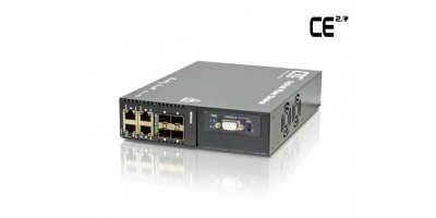 MSW-404:    4x GbE, RJ45 + 4x Dual Rate SFP L2+ Carrier Ethernet Switch (NID)