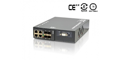 MSW-404S: 4x GbE, RJ45 + 4x Dual Rate SFP L2+ Carrier Ethernet Switch (NID) with SyncE