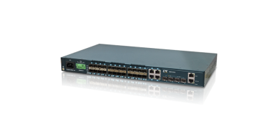 MSW-4428X:    24x 100/100Base-X SFP + 4x GbE (RJ-45) with 4x 1G/10G (SFP⁺) L2+ Carrier Ethernet Switch