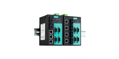 NPort S8000 Series: Bộ chuyển đổi RS232/422/485 sang Ethernet kết hợp switch công nghiệp.