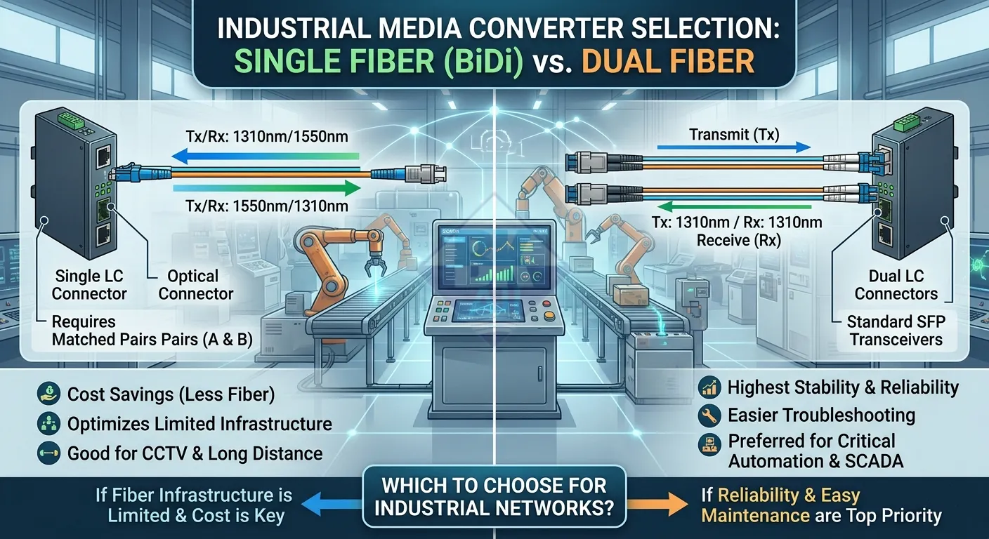 media converter 1 soi vs 2 soi bidi