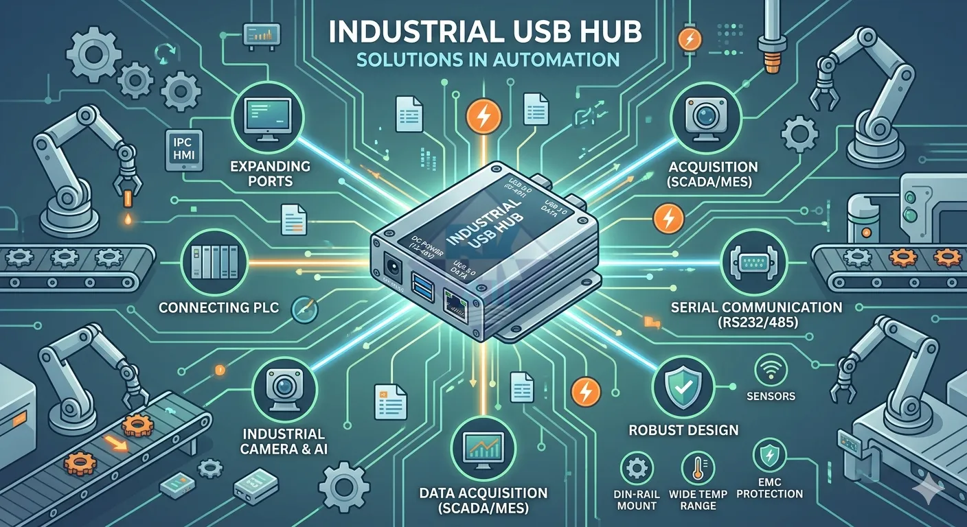 hub usb cong nghiep la gi