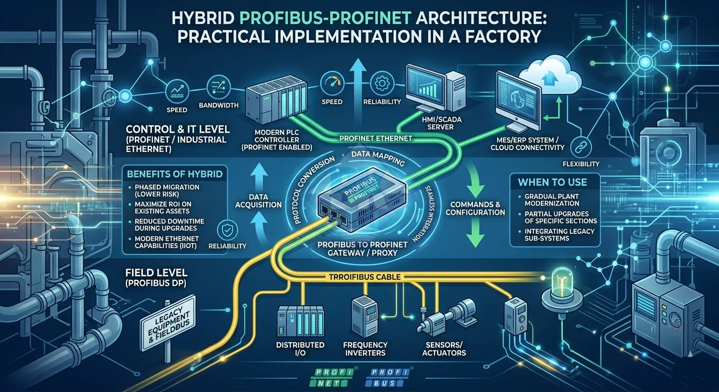 kien truc hybrid profibus profinet