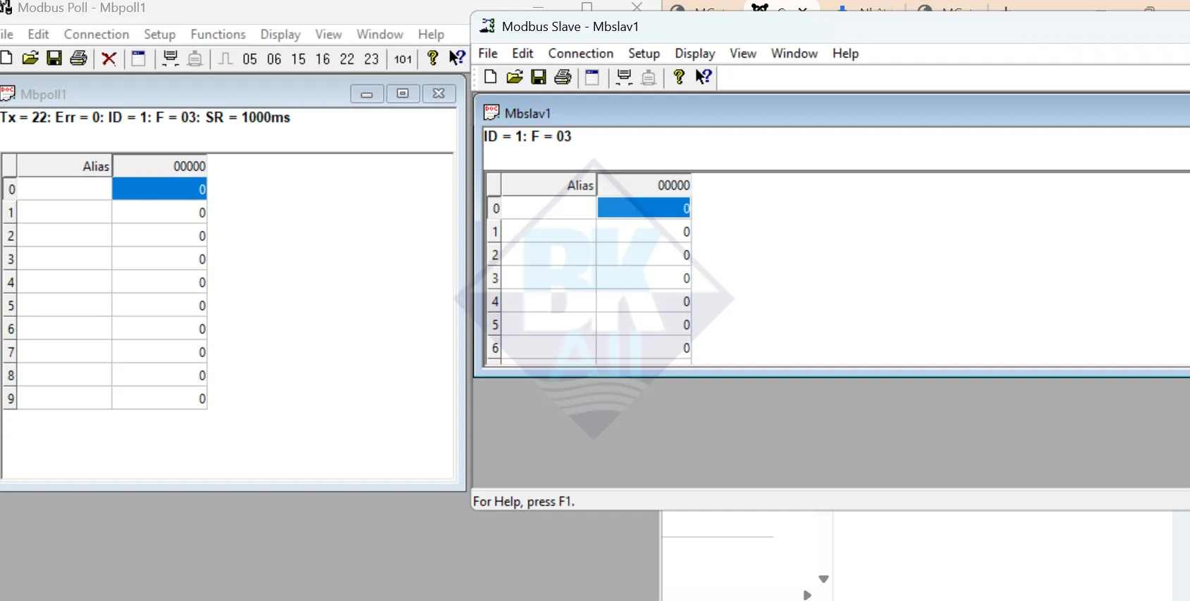 Kết quả giao tiếp Modbus RTU và Modbus TCP thông qua gateway