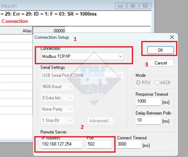 Phần mềm giả lập Modbus RTU Slave