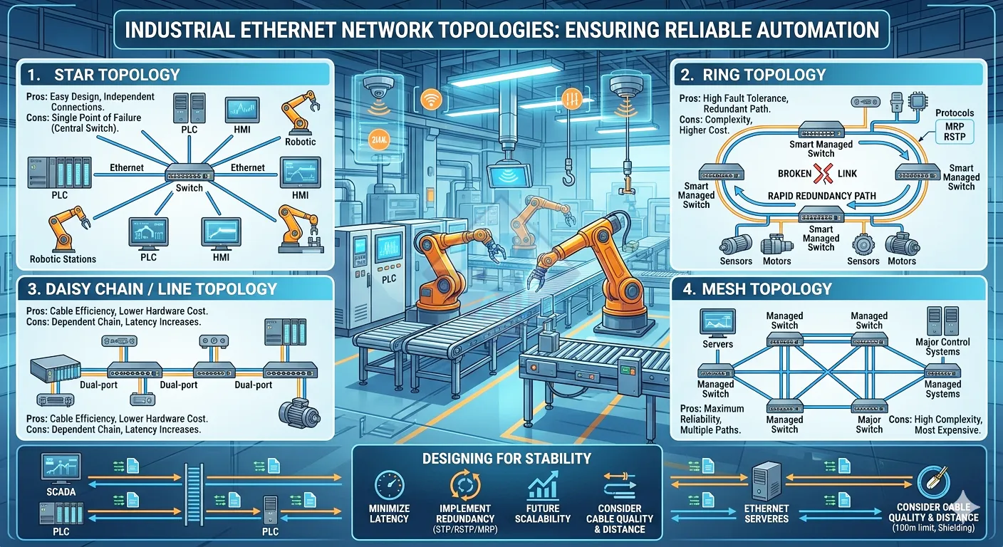 topology ethernet cong nghiep